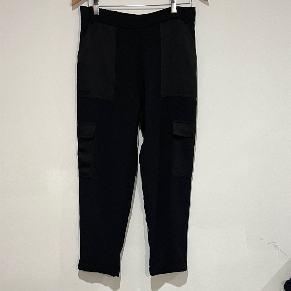 Anthropologie Black Cargo Joggers